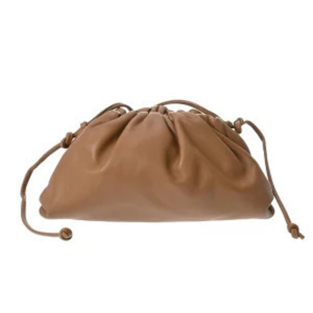 Bottega Veneta The Chain Pouch Clutch Brown Lambskin Handbag